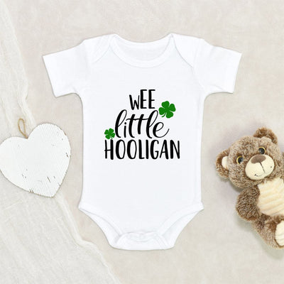 Funny Irish Baby Onesie - Wee Little Hooligan Baby Onesie - St. Patrick's Day Baby Onesie