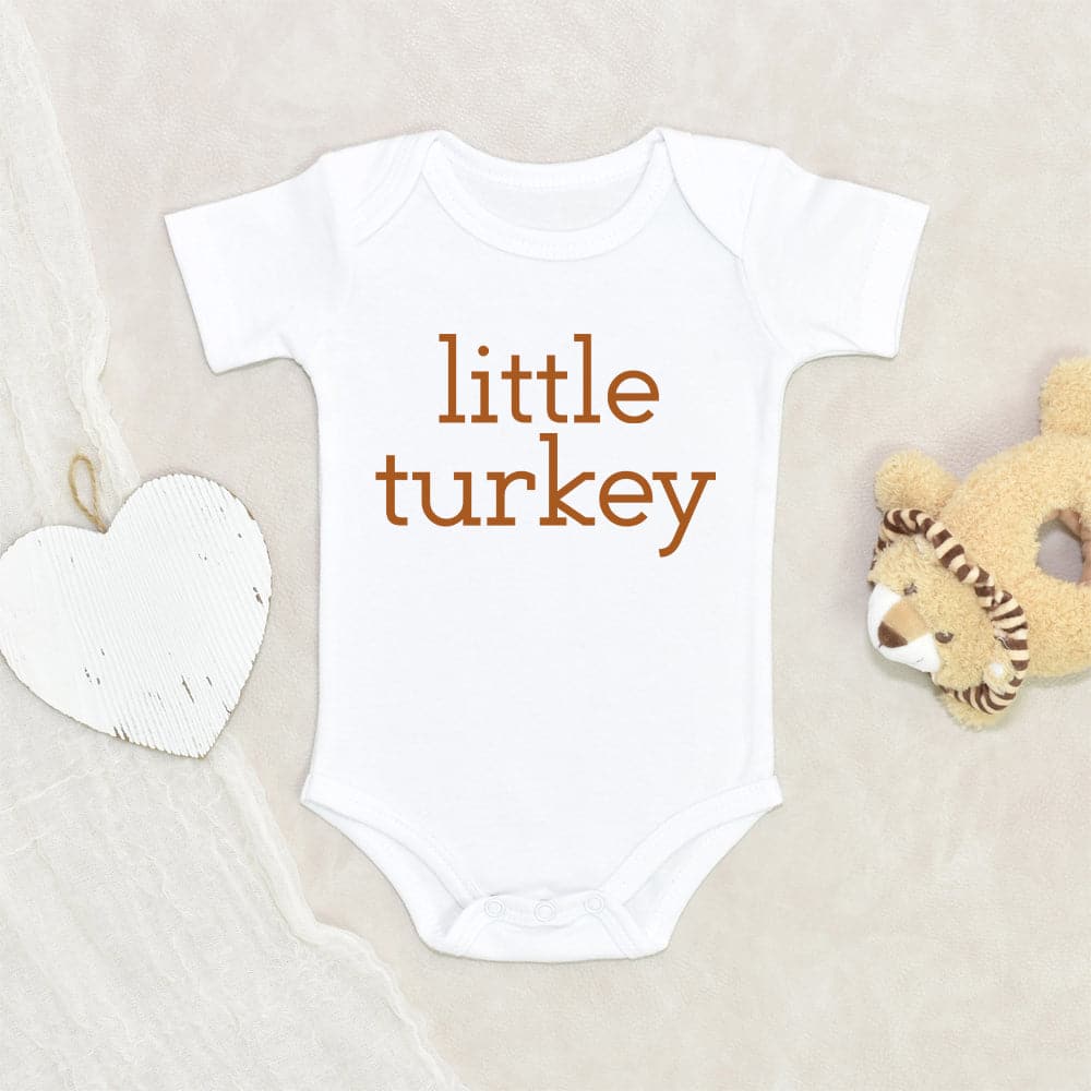Fall Baby Clothes - Little Turkey Baby Onesie - Cute Fall Clothes - Thanksgiving Baby Onesie