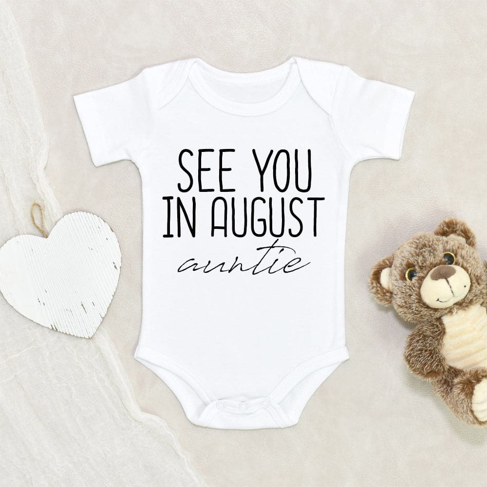 Custom Onesie - Baby Newborn Personalization Onesie - Auntie To Be Reveal Onesie - Pregnancy Reveal Aunt Baby Onesie