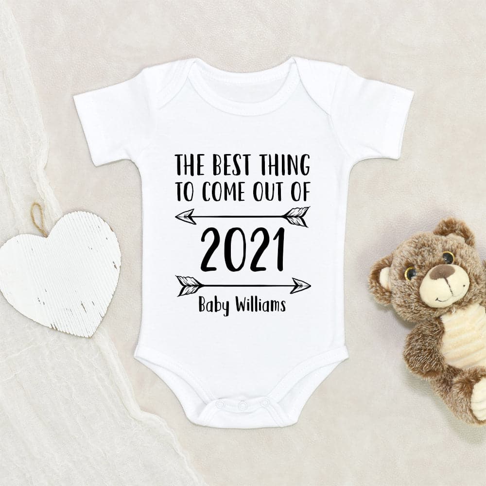 Pregnancy Announcement Onesie - 2021 Baby Onesie - The Best Thing To Come Out Of 2021 Onesie - Unisex Onesie - Funny Baby Onesie - Baby Shower Gift
