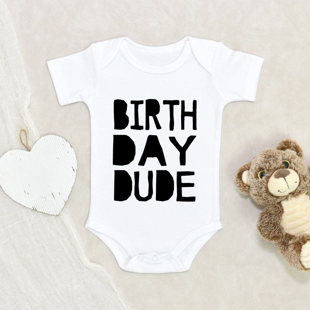 Birthday Boy Onesie - Birthday Dude Boy Onesie - Birthday Baby Clothes