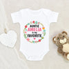 Personalized Baby Shower Gift - Auntie Baby Clothes - Floral Auntie Is My Favorite Onesie - Personalized Onesie - Custom Name Onesie