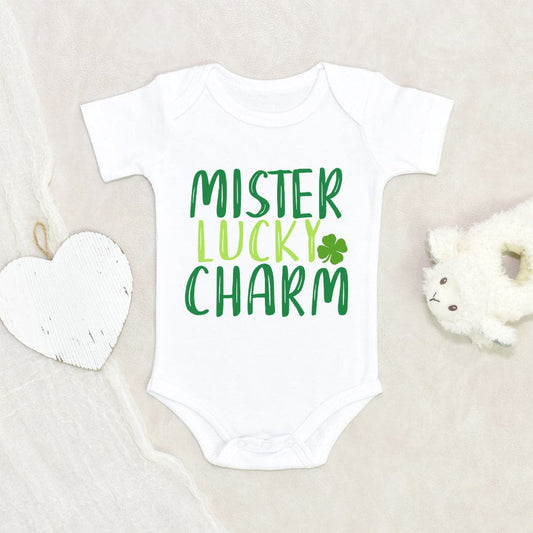 Cute Irish Boys Onesie - St. Patrick's Day Boys Onesie - Mister Lucky Charm Onesie