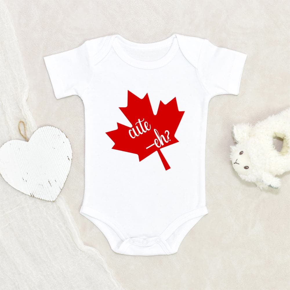 Baby Onesie - Canadian Baby Clothes - Funny Baby Clothes - Cute Eh? Baby Onesie - Cute Baby Onesie