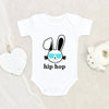 Funny Bunny Baby Clothes - Cute Hipster Easter Boys Onesie - Cute Easter Boys Gift - Hip Hop Boy Onesie