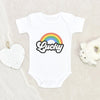 Lucky Unisex Baby Onesie - St. Patrick's Day Lucky Onesie - Cute Lucky Rainbow Onesie