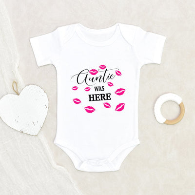Auntie Baby Onesie - Auntie Kisses Baby Onesie - Cute Baby Clothes - Auntie Was Here Onesie
