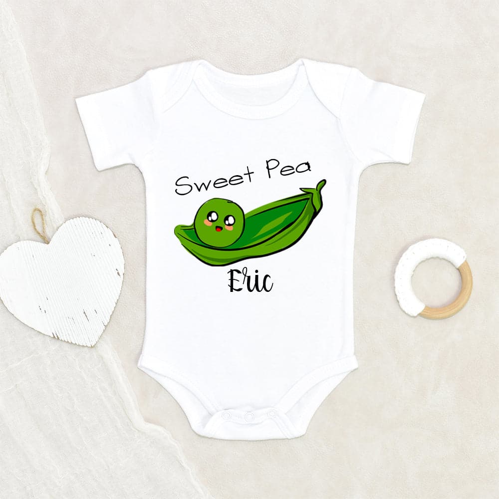 Custom Name Onesie - Personalized Baby Onesie - Sweet Pea Onesie - Baby Gift - Pregnancy Announcement