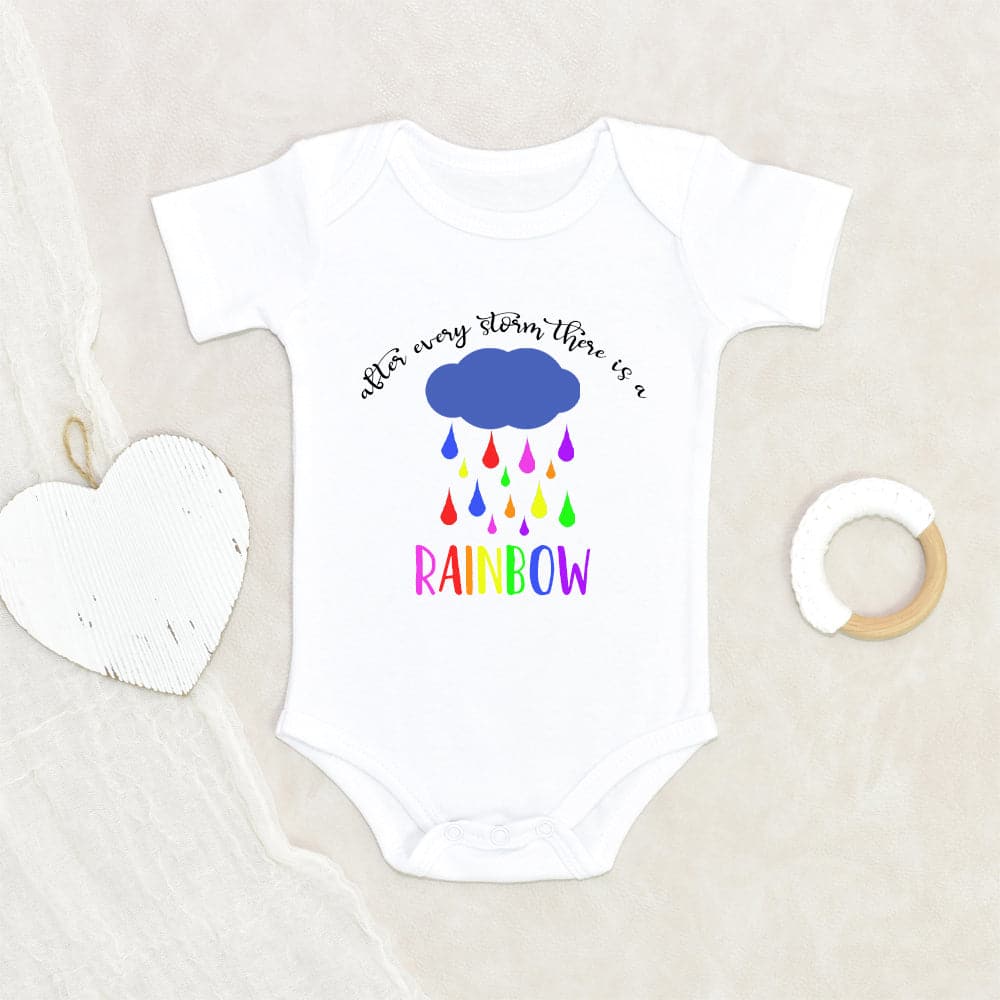 It Takes Both Rain & Shine To Make A Rainbow IVF Onesie - Sibling Memorial Onesie - Rainbow Baby Pregnancy Announcement