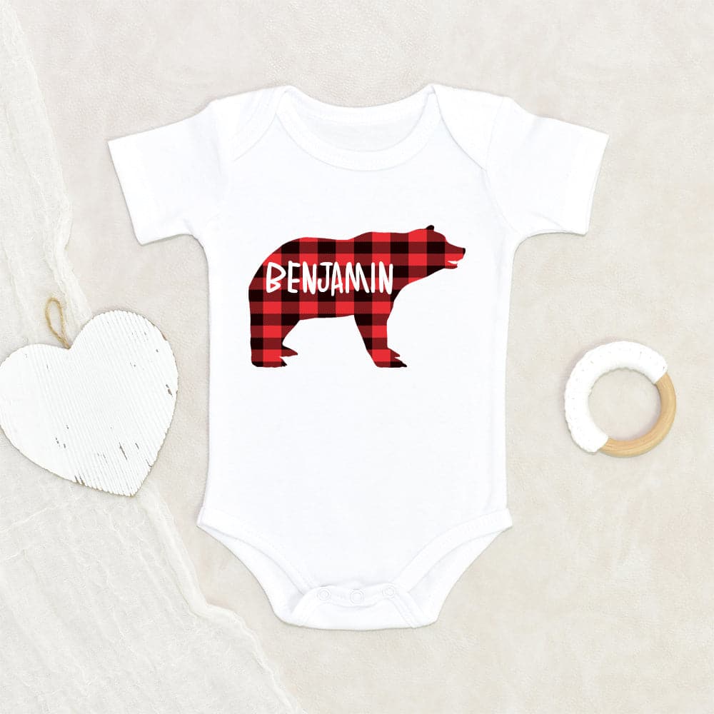 Outdoor Girl Baby Onesie - Baby Bear Onesie - Baby Boy Onesie - Baby Shower Gift - Personalized Bear Baby Onesie