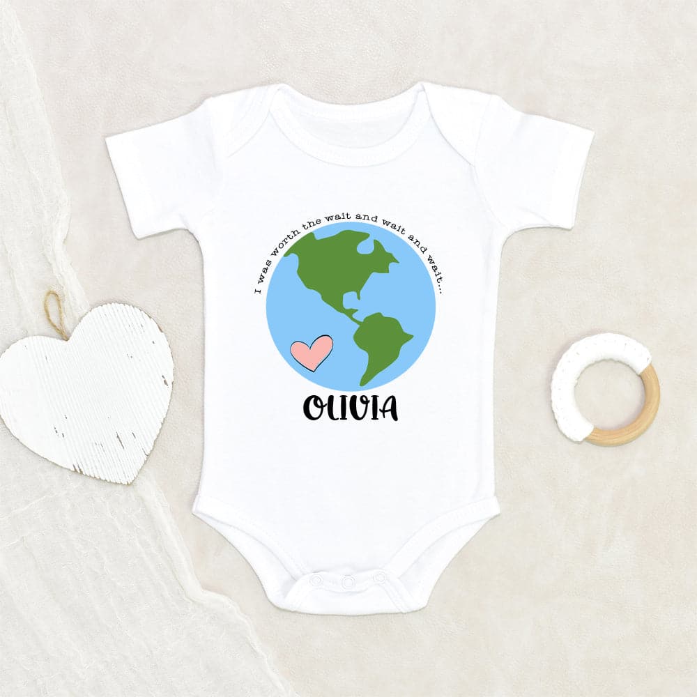 Personalized Baby Onesie - Custom Baby Onesie - Adoption Onesie - Worth The Wait Personalized Adoption Onesie