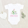 Baby Easter Onesie - Custom Girls Name Onesie - Personalized Girls Name Bunny Onesie - Personalized Easter Baby Clothes