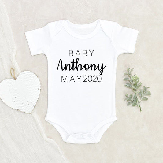 Personalized Last Name Baby Onesie - Baby Onesie Announcement - Baby Announcement Onesie - Custom Onesie - Pregnancy Announcement Onesie