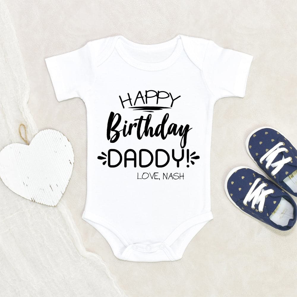 Boho Baby Clothes Baby Shower Gift Happy Birthday Daddy Custom