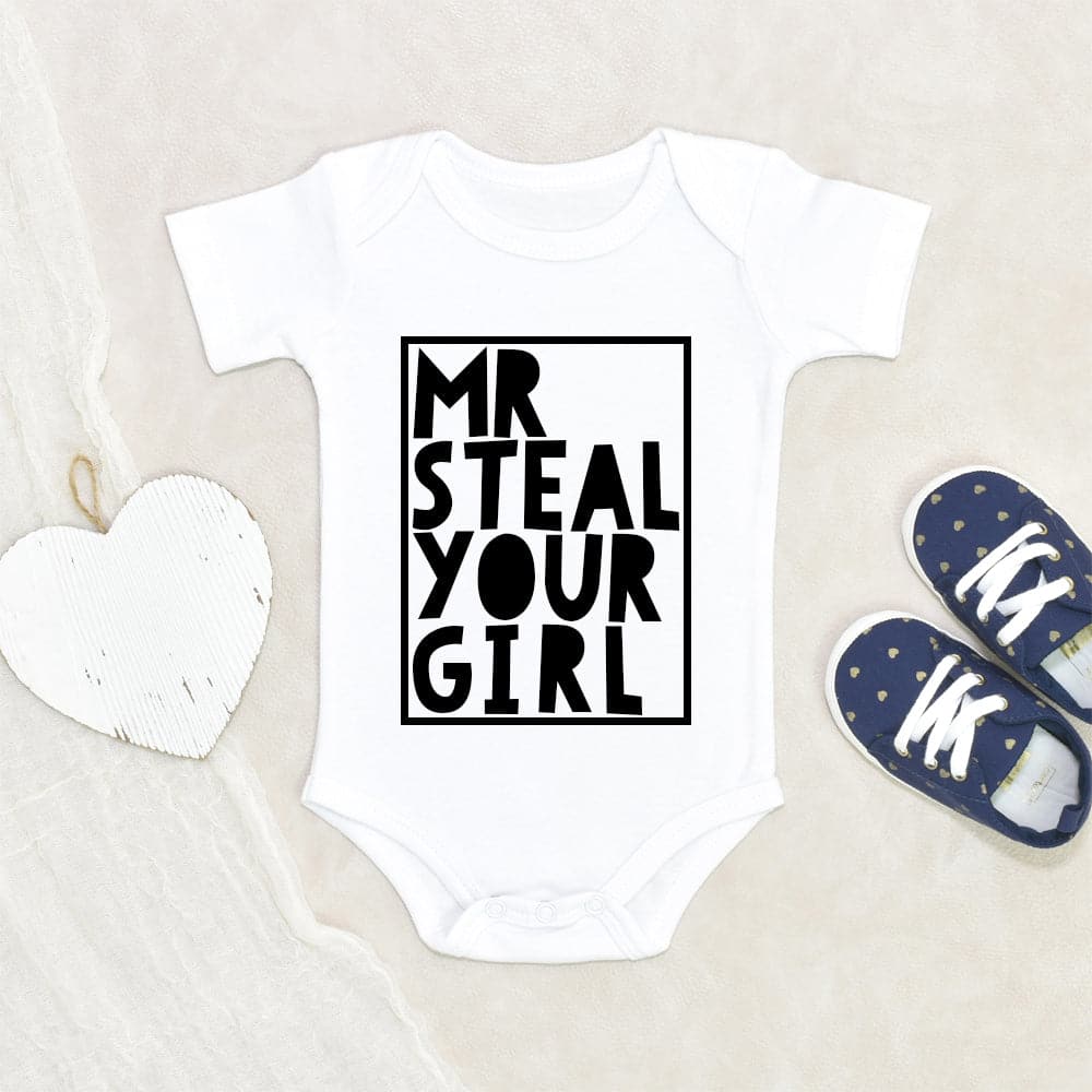 Mr Steal Your Girl Baby Boy Onesie - Funny Baby Boy Onesie - Cute Baby Onesie