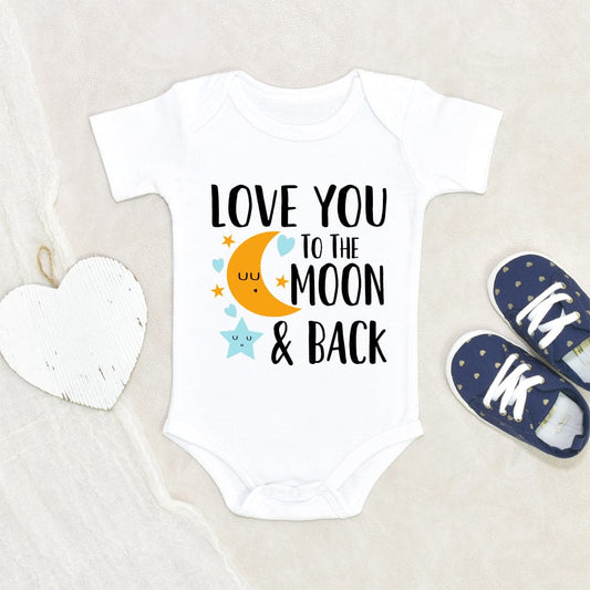 Cute Baby Clothes - Love You To The Moon And Back Onesie - Moon Baby Onesie - Baby Onesie- Baby Clothes