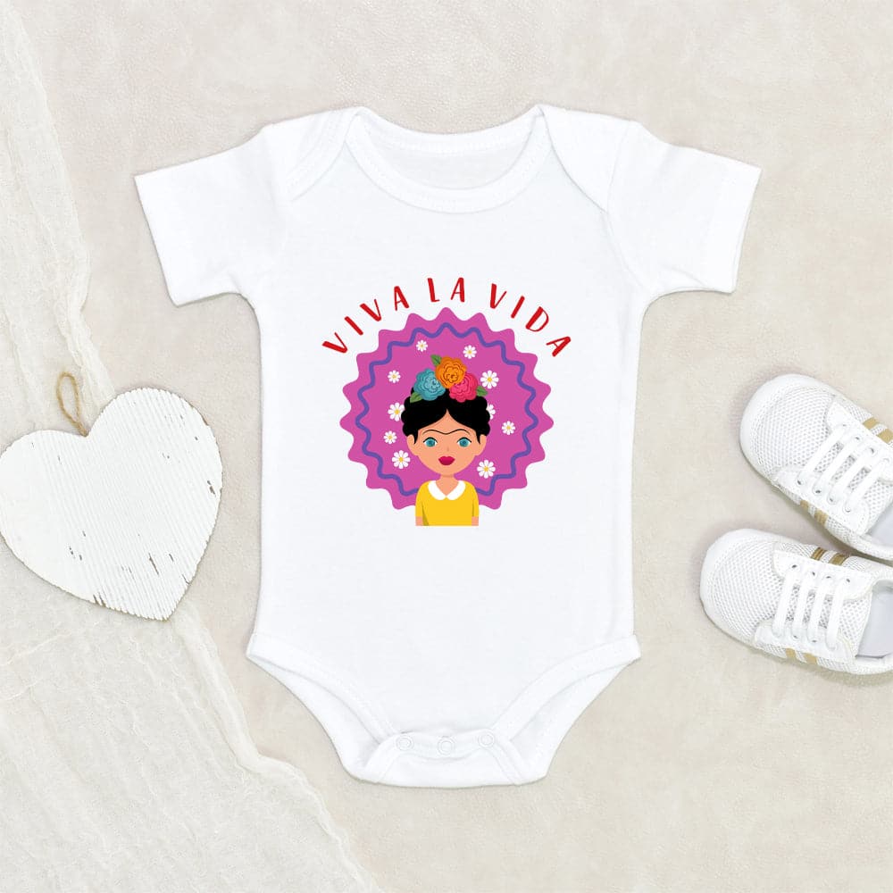 Feminist Onesie - Frida Baby Onesie - Viva La Vida Onesie - Feminism Baby Clothes