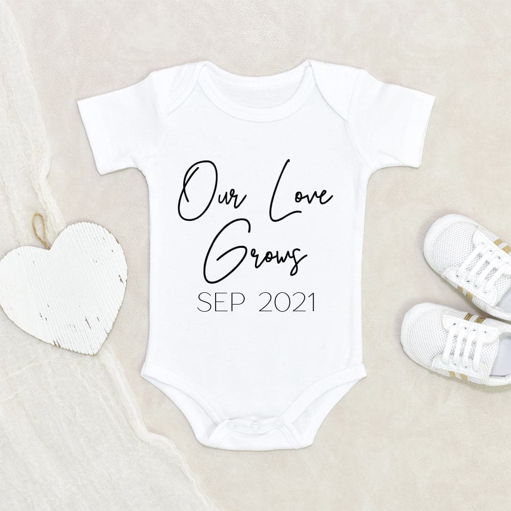 Pregnancy Reveal Onesie Baby Onesie Baby Announcement Onesie