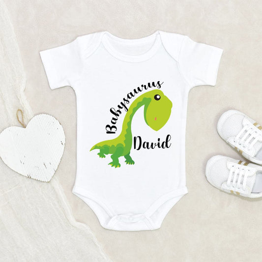 Funny Baby Clothes - Boho Baby Onesie - Boy Name Onesie - Babysaurus Baby Name Personalized Onesie - Customized Onesie - Cute Onesie