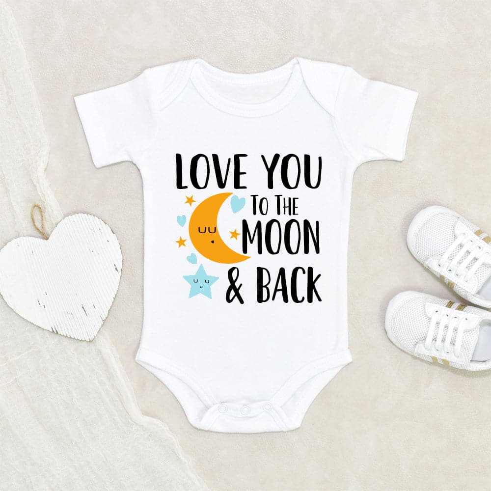 Cute Baby Clothes - Love You To The Moon And Back Onesie - Moon Baby Onesie - Baby Onesie- Baby Clothes