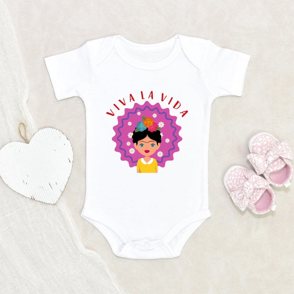 Feminist Onesie - Frida Baby Onesie - Viva La Vida Onesie - Feminism Baby Clothes