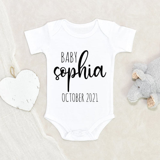 Pregnancy Reveal Onesie - Last Name Onesie - Baby Announcement Onesie - Baby Announcement Onesie - Personalized Baby Clothes - Pregnancy Announcement Onesie