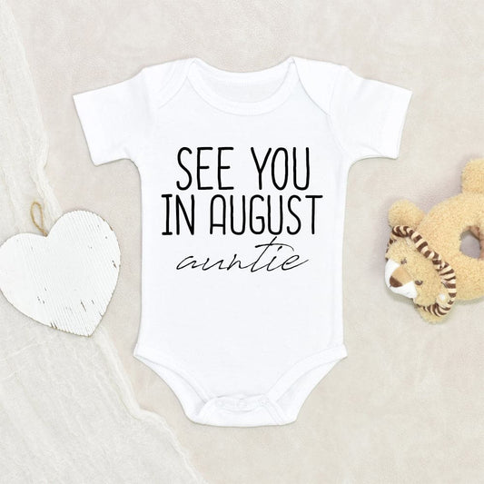 Custom Onesie - Baby Newborn Personalization Onesie - Auntie To Be Reveal Onesie - Pregnancy Reveal Aunt Baby Onesie