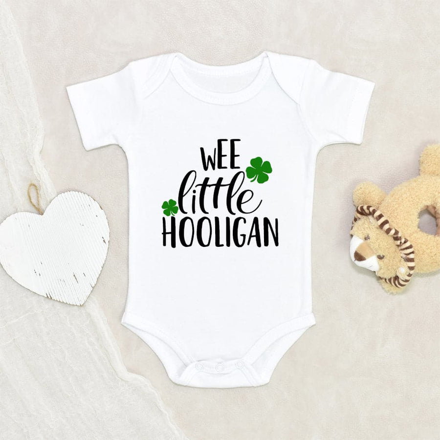 Funny Irish Baby Onesie - Wee Little Hooligan Baby Onesie - St. Patrick's Day Baby Onesie