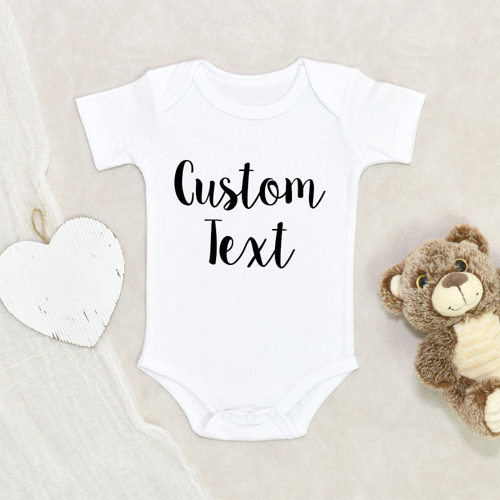 Baby Shower Gift Custom Text Personalized Baby Onesie Birth Reveal Baby Onesie Custom Name Baby Onesie Pregnancy Announcement Onesie