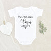 Auntie Announcement Onesie Auntie Baby Onesie My Great Aunt Loves Me Personalized Name Baby Onesie Custom Baby Clothes New Baby Gift