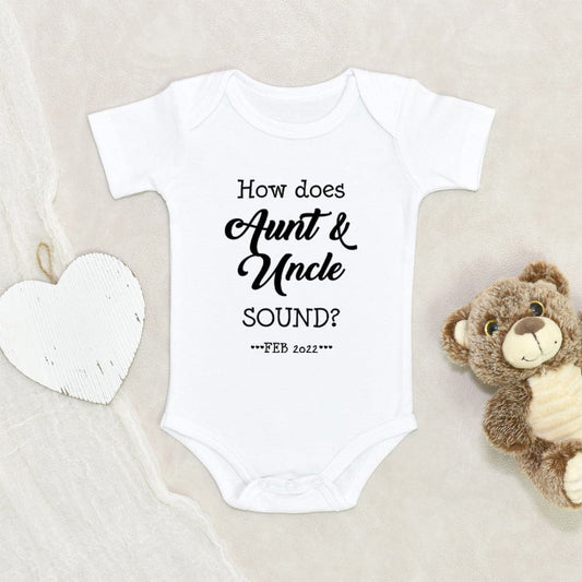 Baby Shower Gift Pregnancy Announcement Baby Onesie Aunt and Uncle Baby Onesie Pregnancy Reveal Onesie Custom Baby Announcement Onesie
