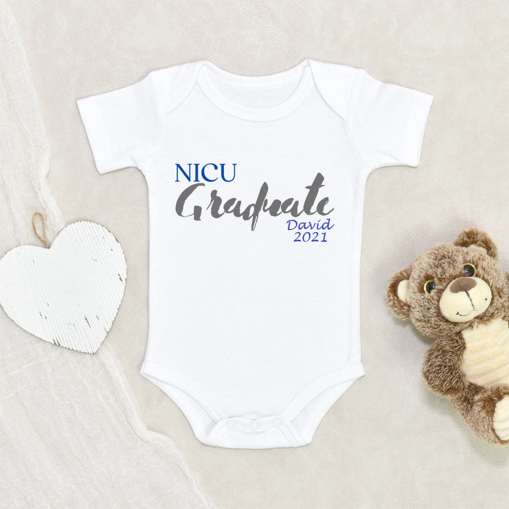 NICU Onesie - Baby Boy Gift - Baby Coming Home Onesie - NICU Graduate Onesie