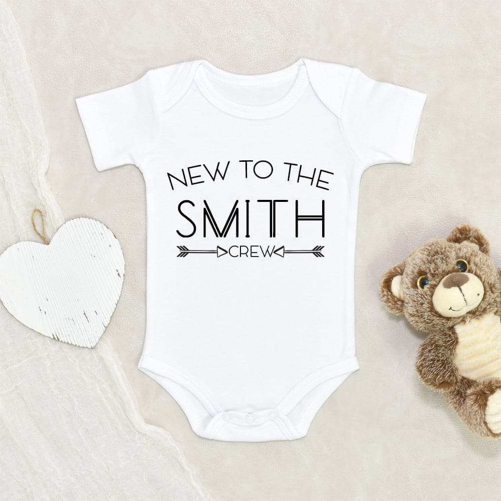 Personalized Baby Onesie - New To The Crew Onesie - Baby Onesie - Custom Onesie - New To The Crew