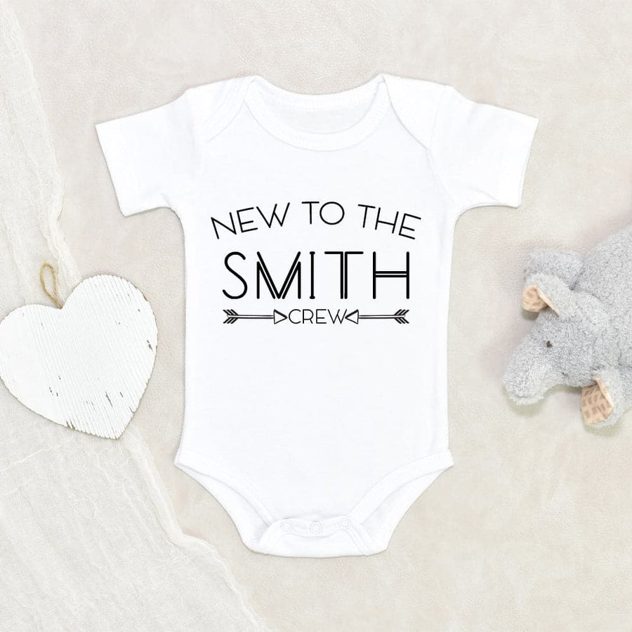 Personalized Baby Onesie - New To The Crew Onesie - Baby Onesie - Custom Onesie - New To The Crew