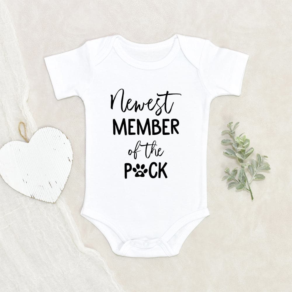 Pregnancy Announcement Onesie - Wolf Pack Onesie - Newest Member of the Pack Baby Clothes - Cute Wolf Baby Onesie