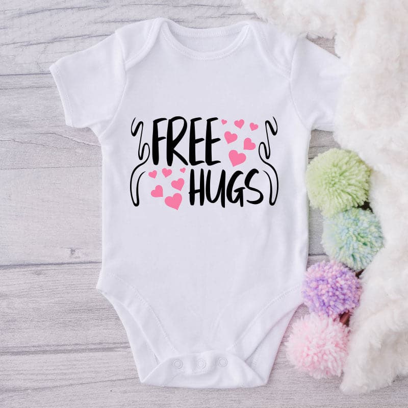 Free Hugs-Onesie-Best Gift For Babies-Adorable Baby Clothes-Clothes For Baby-Best Gift For Papa-Best Gift For Mama-Cute Onesie