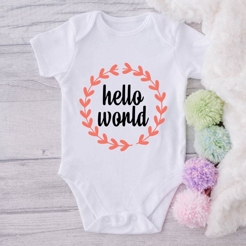 Hello World-Onesie-Best Gift For Babies-Adorable Baby Clothes-Clothes For Baby-Best Gift For Papa-Best Gift For Mama-Cute Onesie