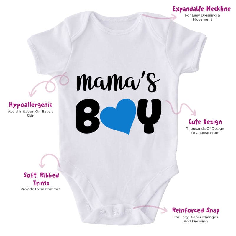Mama's Boy-Onesie-Best Gift For Babies-Adorable Baby Clothes-Clothes For Baby-Best Gift For Papa-Best Gift For Mama-Cute Onesie