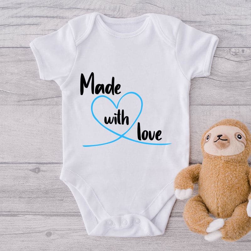 Made With Love-Onesie-Best Gift For Babies-Adorable Baby Clothes-Clothes For Baby-Best Gift For Papa-Best Gift For Mama-Cute Onesie