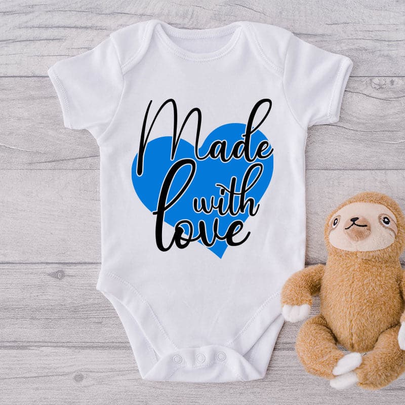 Made With Love-Onesie-Best Gift For Babies-Adorable Baby Clothes-Clothes For Baby-Best Gift For Papa-Best Gift For Mama-Cute Onesie
