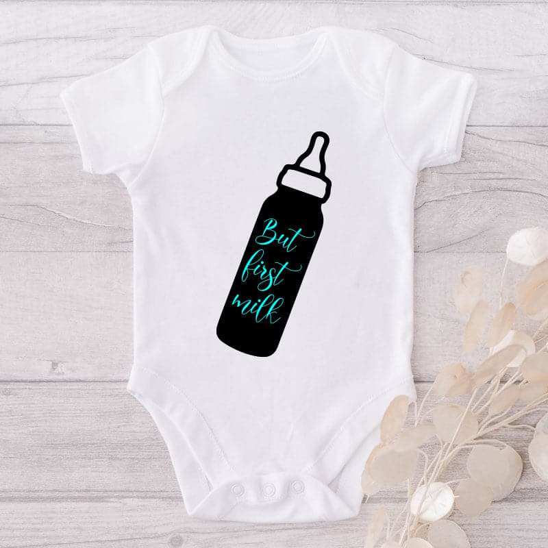 But First Milk-Onesie-Best Gift For Babies-Adorable Baby Clothes-Clothes For Baby-Best Gift For Papa-Best Gift For Mama-Cute Onesie
