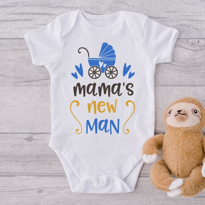 Mama's New Man-Onesie-Adorable Baby Clothes-Best Gift For Babies-Best Gift For Papa-Best Gift For Mama-Onesie For Babies