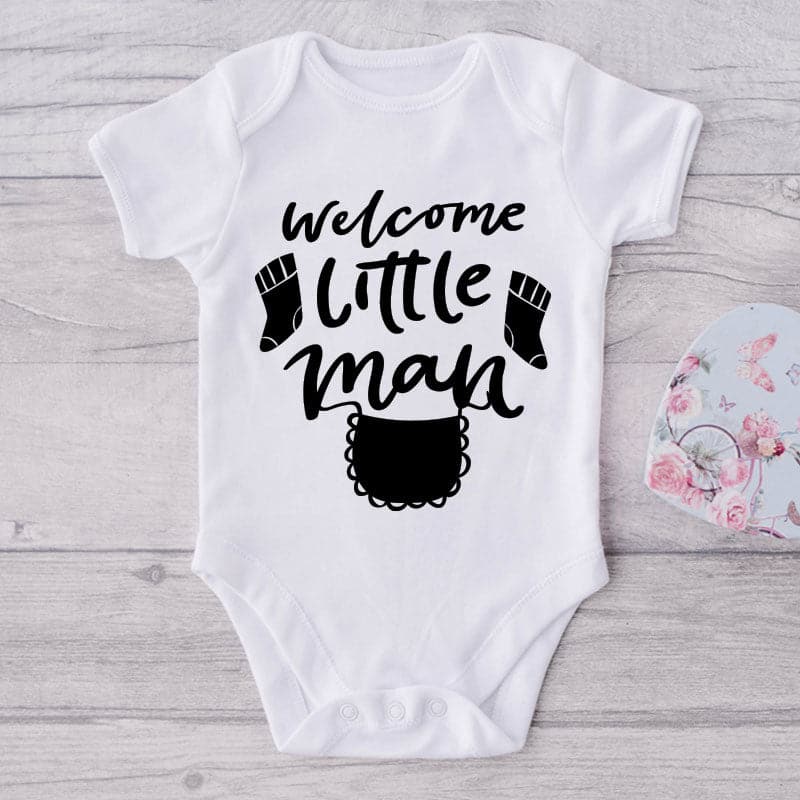 Welcome Little Man-Onesie-Best Gift For Babies-Adorable Baby Clothes-Clothes For Baby Boy-Best Gift For Papa-Best Gift For Mama-Cute Onesie