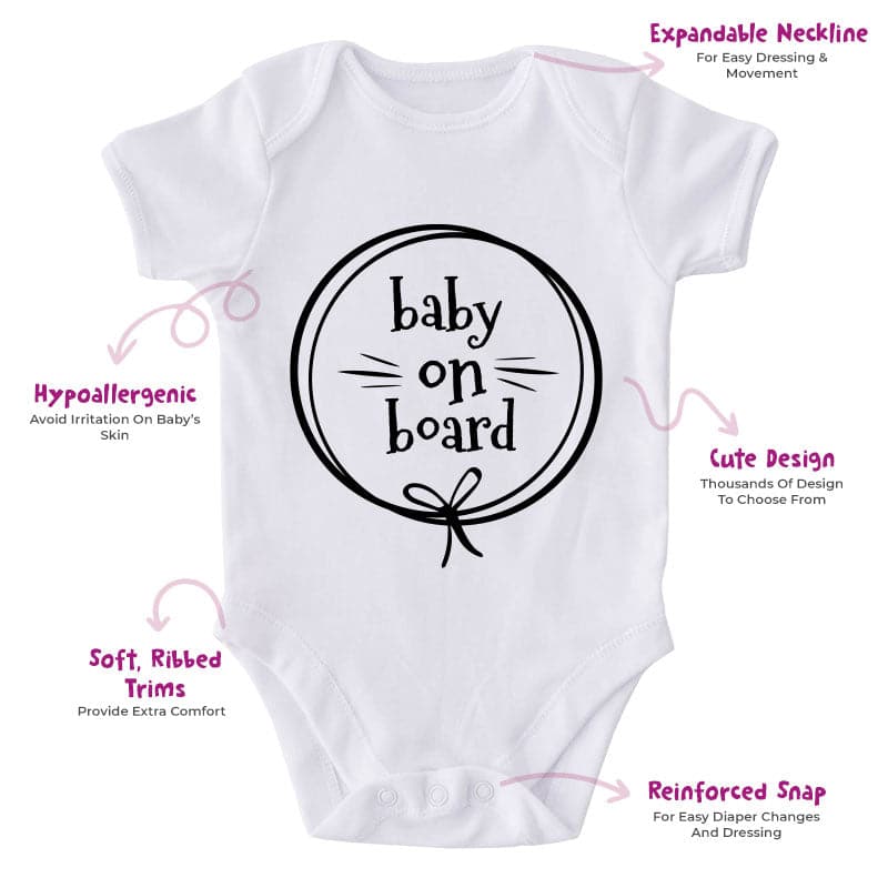 Baby On Board-Funny-Onesie-Best Gift For Babies-Adorable Baby Clothes-Clothes For Baby-Best Gift For Papa-Best Gift For Mama-Cute Onesie