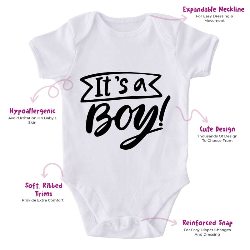 It's A Boy-Onesie-Best Gift For Babies-Adorable Baby Clothes-Clothes For Baby-Best Gift For Papa-Best Gift For Mama-Cute Onesie