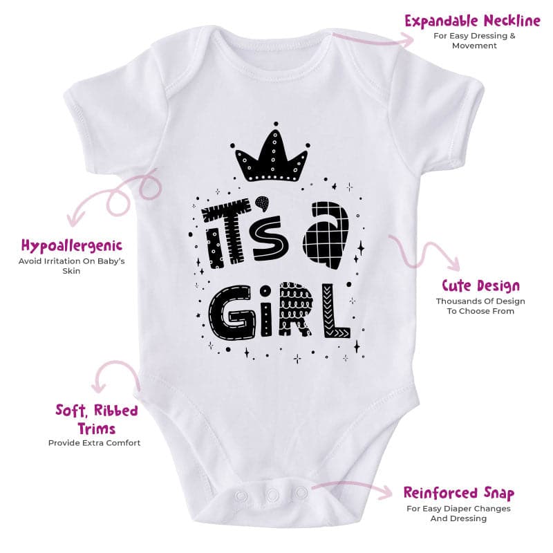It's A Girl-Onesie-Best Gift For Babies-Adorable Baby Clothes-Clothes For Baby Girl-Best Gift For Papa-Best Gift For Mama-Cute Onesie
