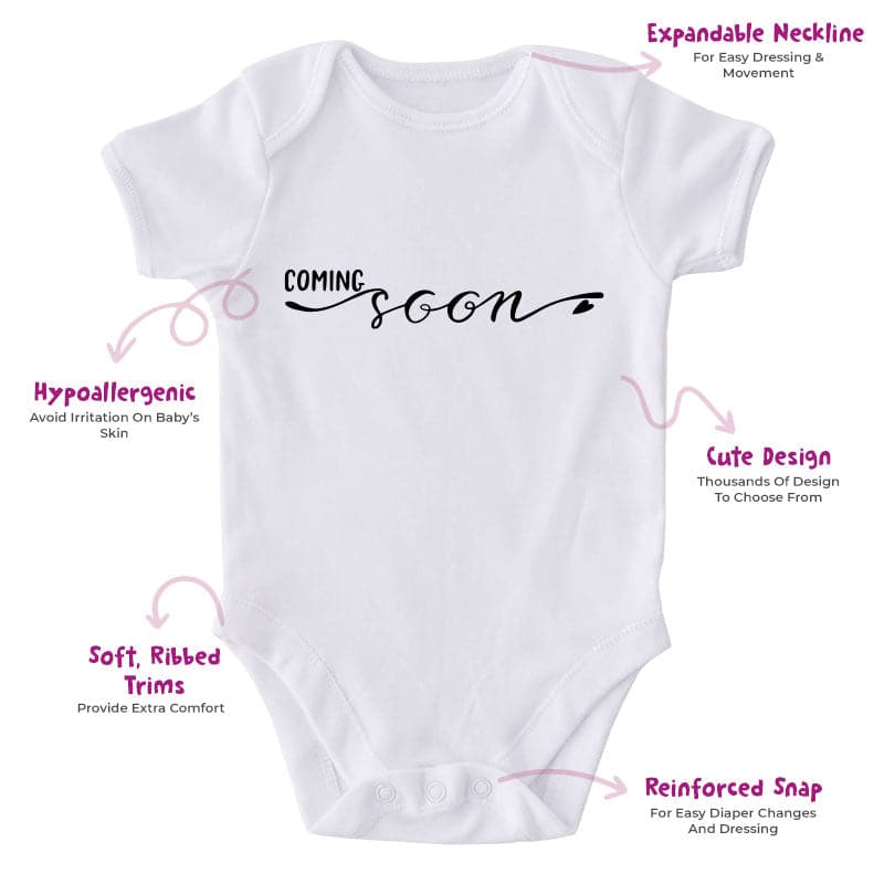 Coming Soon-Onesie-Best Gift For Babies-Adorable Baby Clothes-Clothes For Baby-Best Gift For Papa-Best Gift For Mama-Cute Onesie