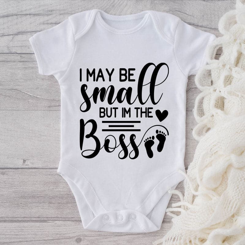 I May Be Small But I'm The Boss-Funny Onesie-Best Gift For Babies-Adorable Baby Clothes-Clothes For Baby-Best Gift For Papa-Best Gift For Mama-Cute Onesie
