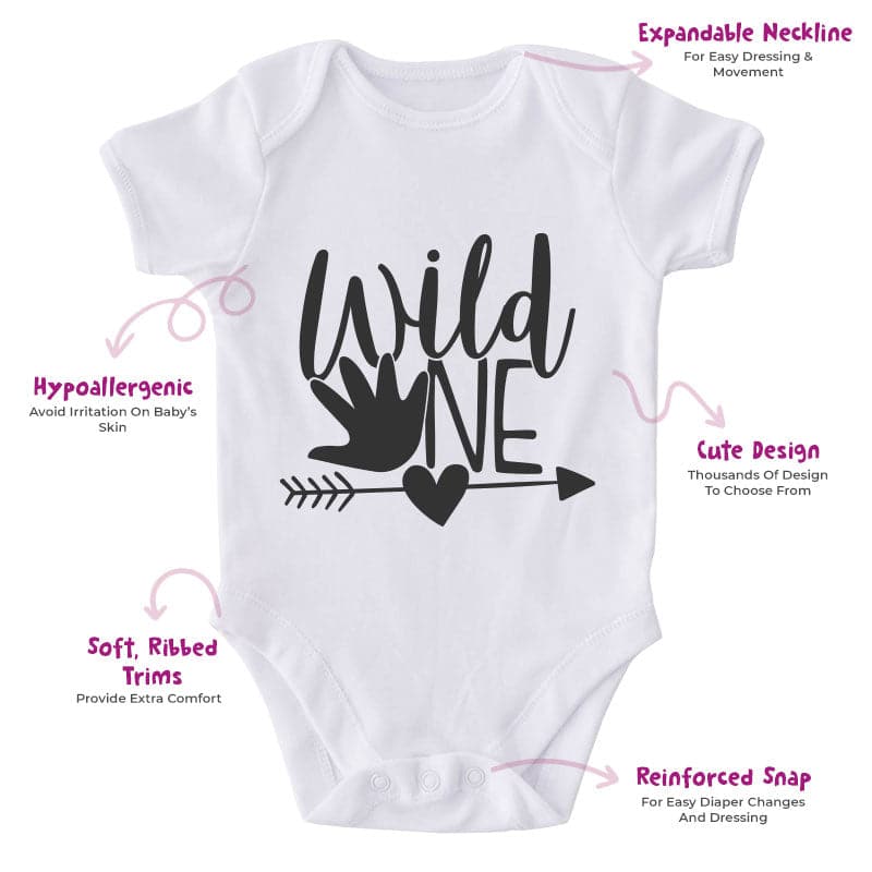 Wild One-Funny Onesie-Best Gift For Babies-Adorable Baby Clothes-Clothes For Baby-Best Gift For Papa-Best Gift For Mama-Cute Onesie