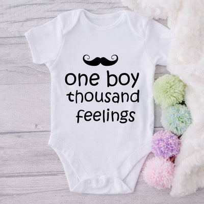 One Boy Thousand Feelings-Funny Onesie-Best Gift For Babies-Adorable Baby Clothes-Clothes For Baby-Best Gift For Papa-Best Gift For Mama-Cute Onesie